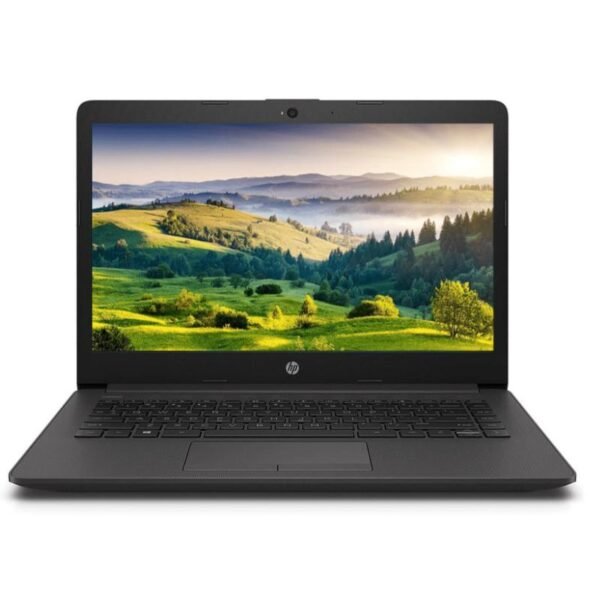 Portátil HP 240 G7 de 14”, destacando su diseño ligero y funcional, ideal para uso académico y profesional.