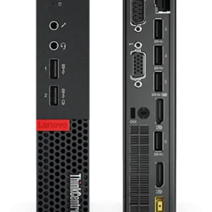Computador todo en uno Lenovo ThinkCentre M710Q Tiny de 19”, mostrando su diseño compacto y funcional, ideal para uso empresarial y educativo.