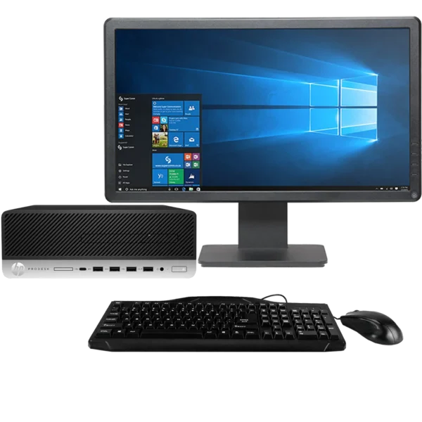 HP ProDesk 800 G5 es un computador de escritorio compacto que combina un potente rendimiento con un diseño optimizado para el espacio de trabajo.